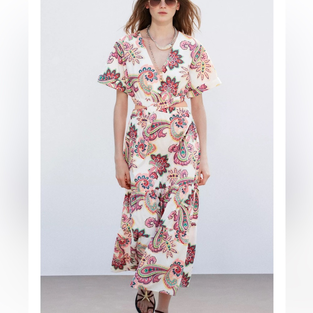 Zara paisley floral dress